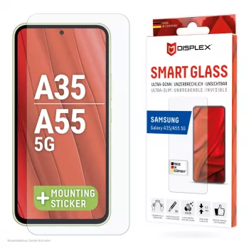 Displex Smart Glass (9H) Samsung Galaxy A35/A55 5G, asennustarra, särkymätön