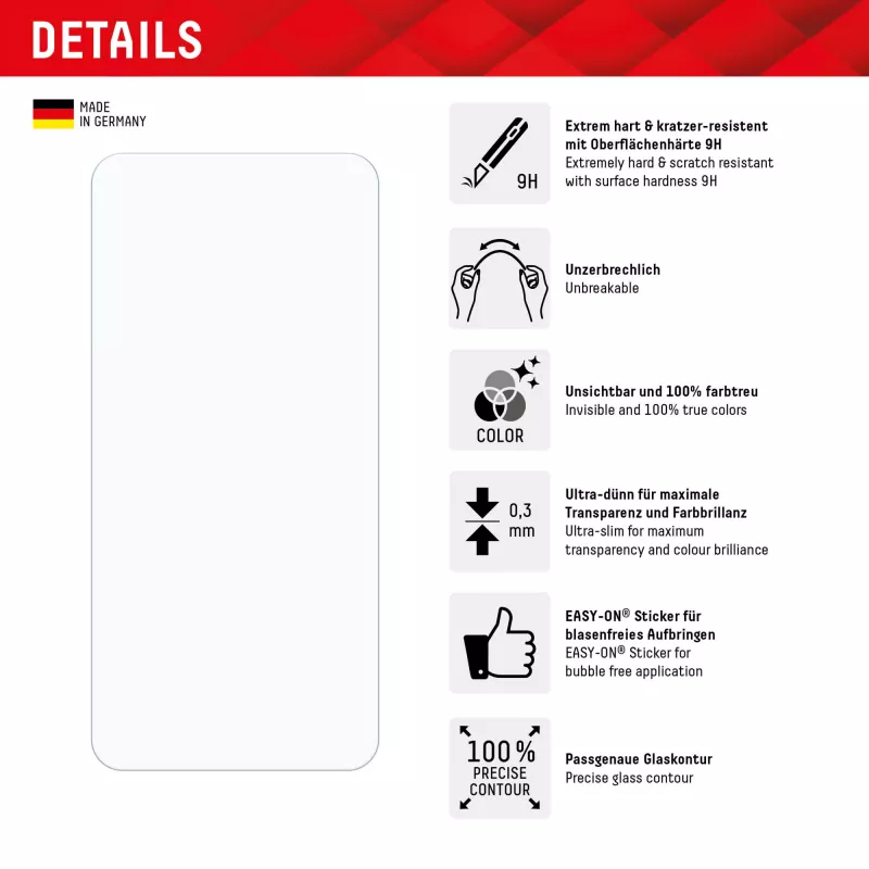 Displex Smart Glass (9H) Samsung Galaxy A35/A55 5G, asennustarra, särkymätön