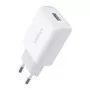 Ugreen 10133 laturi mobiililaitteille älypuhelin valkoinen USB pikalataus sisäkäyttöön