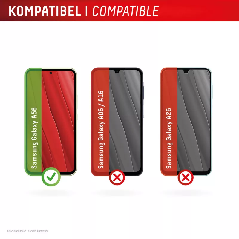 Displex näytönsuojakalvo (10H) Samsung Galaxy A56, Eco-asennuskehys, naarmuuntumaton