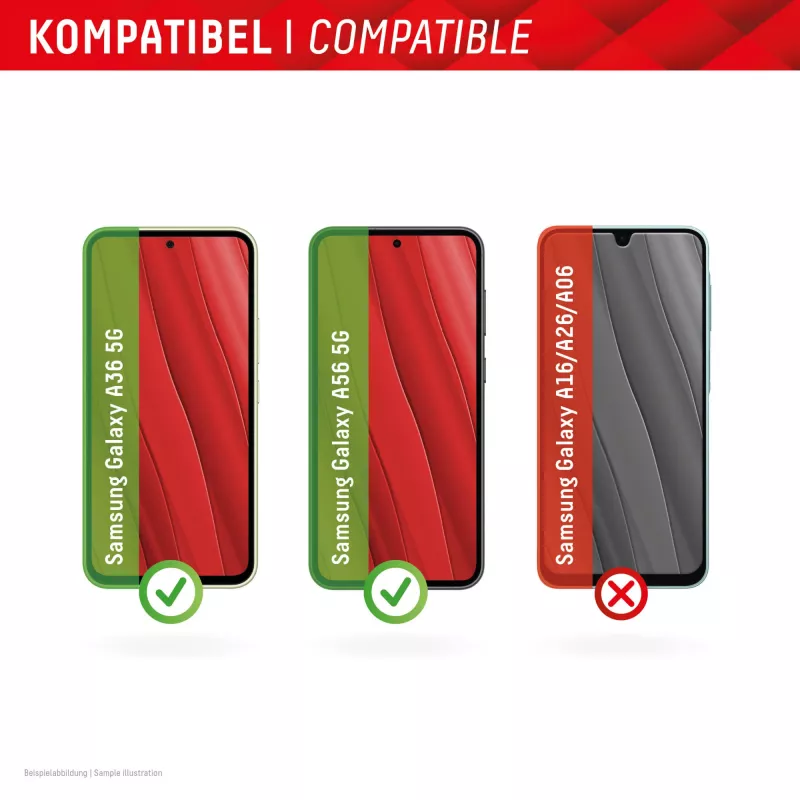 Displex Smart Glass (9H) Samsung Galaxy A36/A56, asennustarra, särkymätön