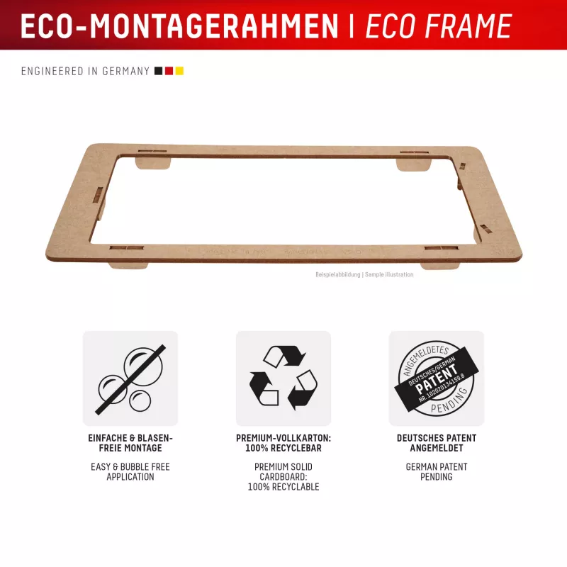 Displex näytönsuojakalvo + kotelo Apple iPhone 16 Pro Max, Eco-asennuskehys, naarmuuntumaton