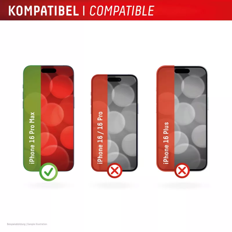 Displex näytönsuojakalvo + kotelo Apple iPhone 16 Pro Max, Eco-asennuskehys, naarmuuntumaton