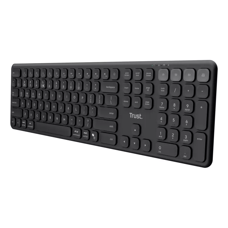 Trust Vaiya näppäimistö koti/toimisto RF Wireless + Bluetooth QWERTZ German musta