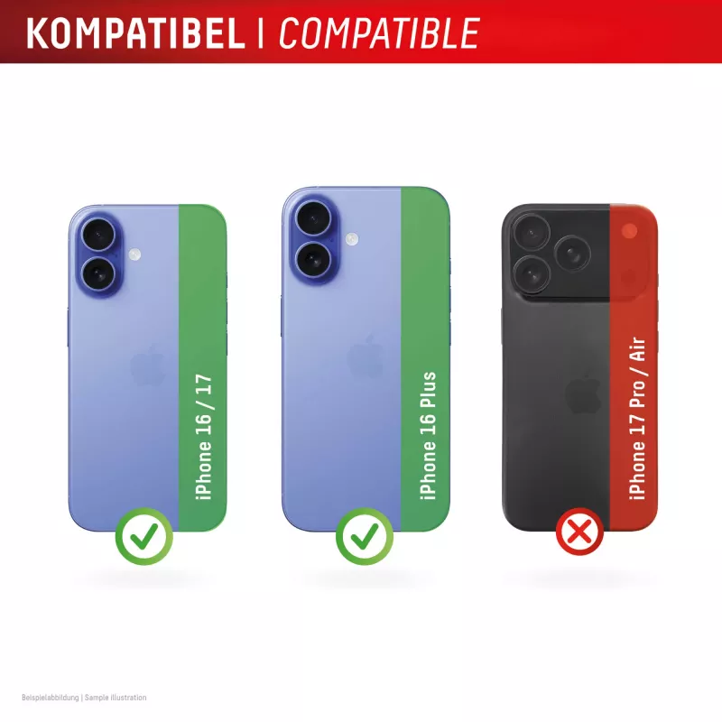 Displex Premium kameralinssin lasi, iPhone 16/16 Plus/17 lasi, 10H, Single Rings, DLC, läpinäkyvä, Quick Mount