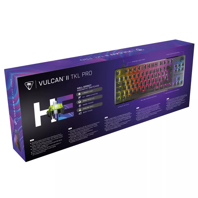 Turtle Beach Vulcan II TKL Pro näppäimistö pelikäyttöön USB AZERTY saksa musta