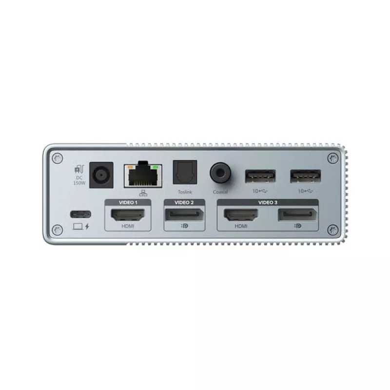 HyperDrive GEN2 HDG215-EUZ 15-in-1 USB-C-telakointiasema, 2x HDMI, 2x DisplayPort, 100W Power Delivery, hopea
