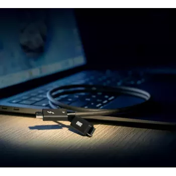 Thunderbolt-kaapeli OWC OWCCBLTB4C2.0M 2 m 40 Gbit/s musta