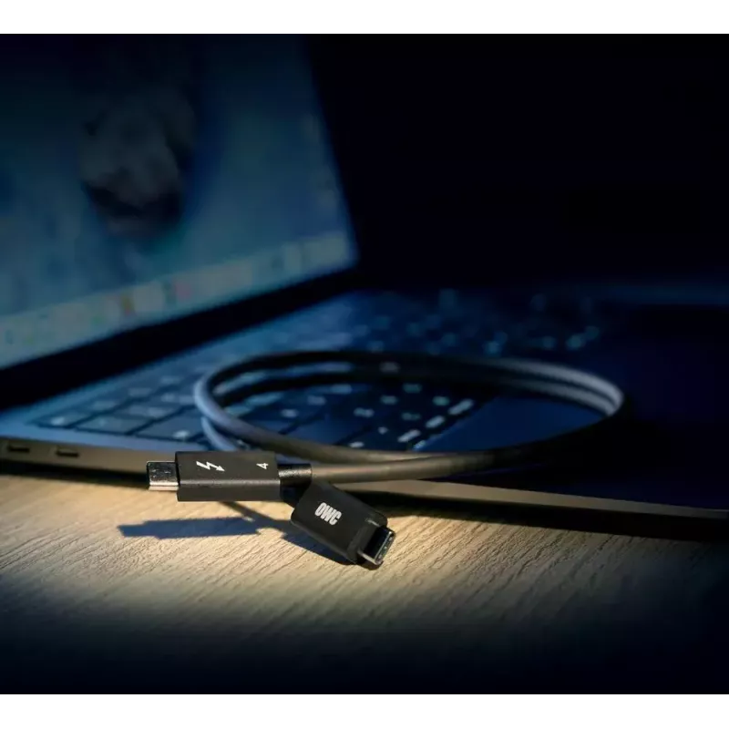 Thunderbolt-kaapeli OWC OWCCBLTB4C2.0M 2 m 40 Gbit/s musta