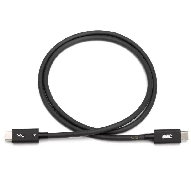 Thunderbolt-kaapeli OWC OWCCBLTB4C2.0M 2 m 40 Gbit/s musta
