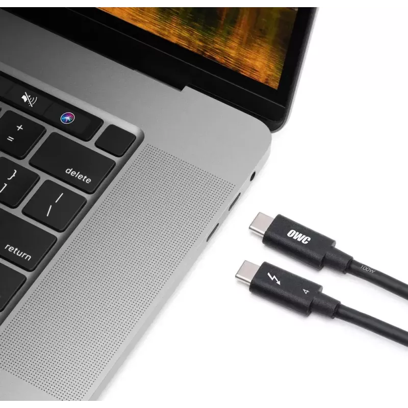 Thunderbolt-kaapeli OWC OWCCBLTB4C2.0M 2 m 40 Gbit/s musta