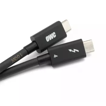 Thunderbolt-kaapeli OWC OWCCBLTB4C2.0M 2 m 40 Gbit/s musta