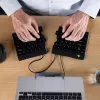 R-Go Tools Ergonomic näppäimistö R-Go Split Break v2 with break software, ergonominen jaettu näppäimistö, QWERTZ (DE), Wired, musta