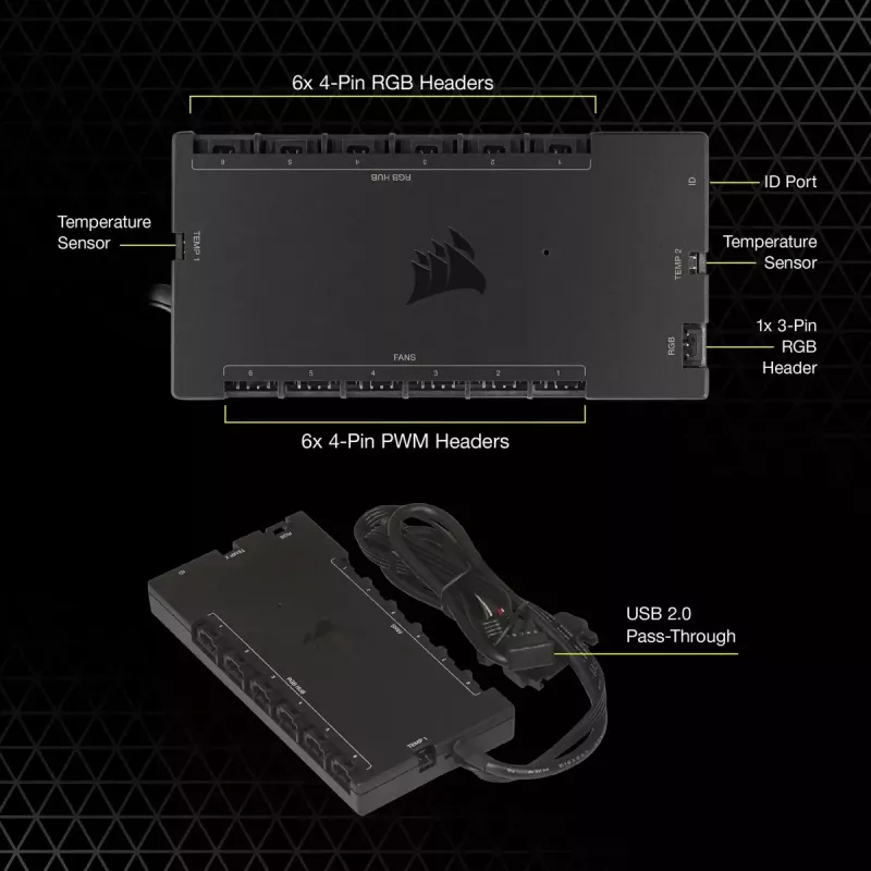 Tuuletinnopeudensäädin Corsair iCUE Commander Core XT