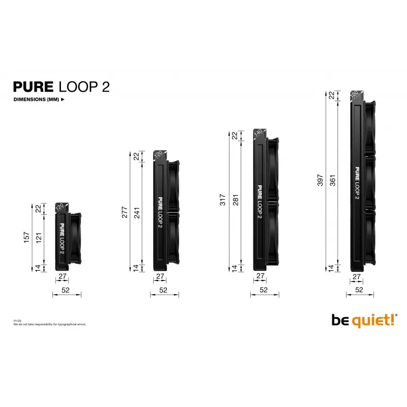 be quiet! Pure Loop 2 | 240mm prosessorin All-in-One-nestekkühler 12 cm musta 1 kpl