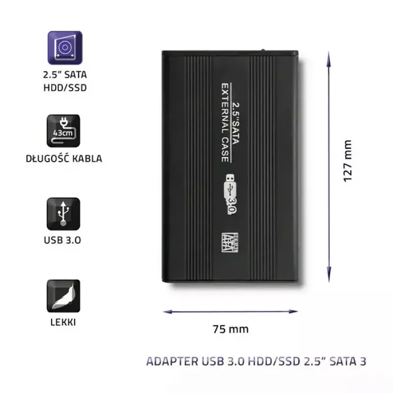 HDD/SSD-kotelo QOLTEC 51861 2,5