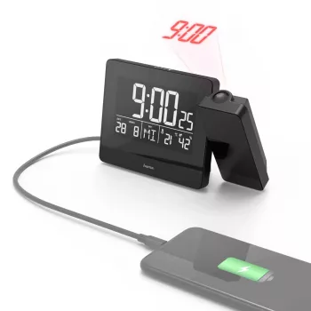 Hama Plus Charge digitaalinen herätyskello musta