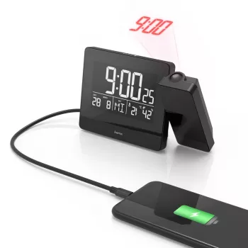 Hama Plus Charge digitaalinen herätyskello musta