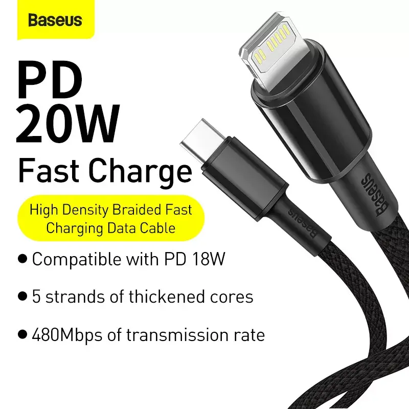 Lightning-kaapeli Baseus CATLGD-A01 2m musta