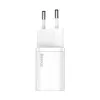 Baseus Super Si sisälaturi valkoinen pikalataus 12V 1xUSB-C