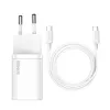 Baseus Super Si sisälaturi valkoinen pikalataus 12V 1xUSB-C