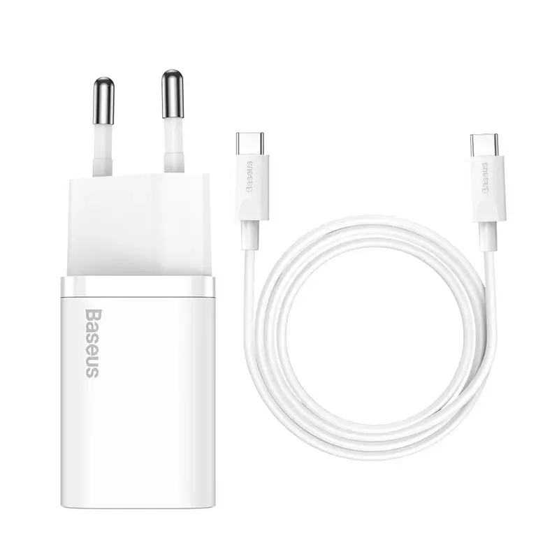 Baseus Super Si sisälaturi valkoinen pikalataus 12V 1xUSB-C
