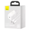 Baseus Super Si sisälaturi valkoinen pikalataus 12V 1xUSB-C
