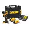 DeWALT DCF850E2T-QW akkukäyttöinen iskevä ruuvinväännin 1/4", 18 V, 2x 1,7 Ah Powerstack-akkua, TSTAK-kotelo, musta