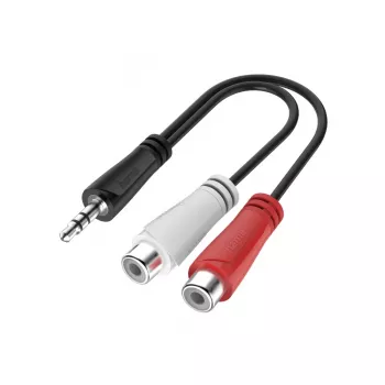 Hama 00200350 audiokaapeli 0,15 m 3,5 mm plugi RCA musta