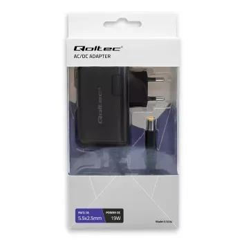 Virtalähde Qoltec 51034 sisäkäyttöön 19W musta 220-240V