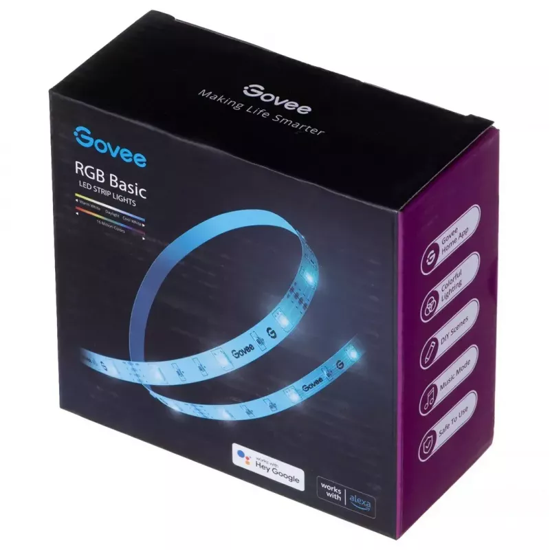 Govee H615A3A1 Basic RGB LED-valonauha, 5 m, Wi-Fi