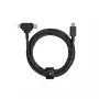USB-C-kaapeli Native Union Belt Cable Duo 1,5 m USB‑C–USB‑C/Lightning musta
