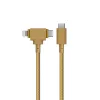 USB-kaapeli Native Union Belt Cable Duo 1,5 m USB-C–USB-C/Lightning keltainen