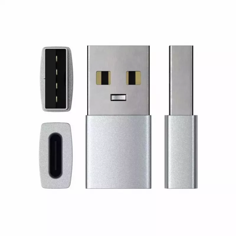 Satechi ST-TAUCS kaapelin sukupuolenmuunnin USB-A USB-C hopea