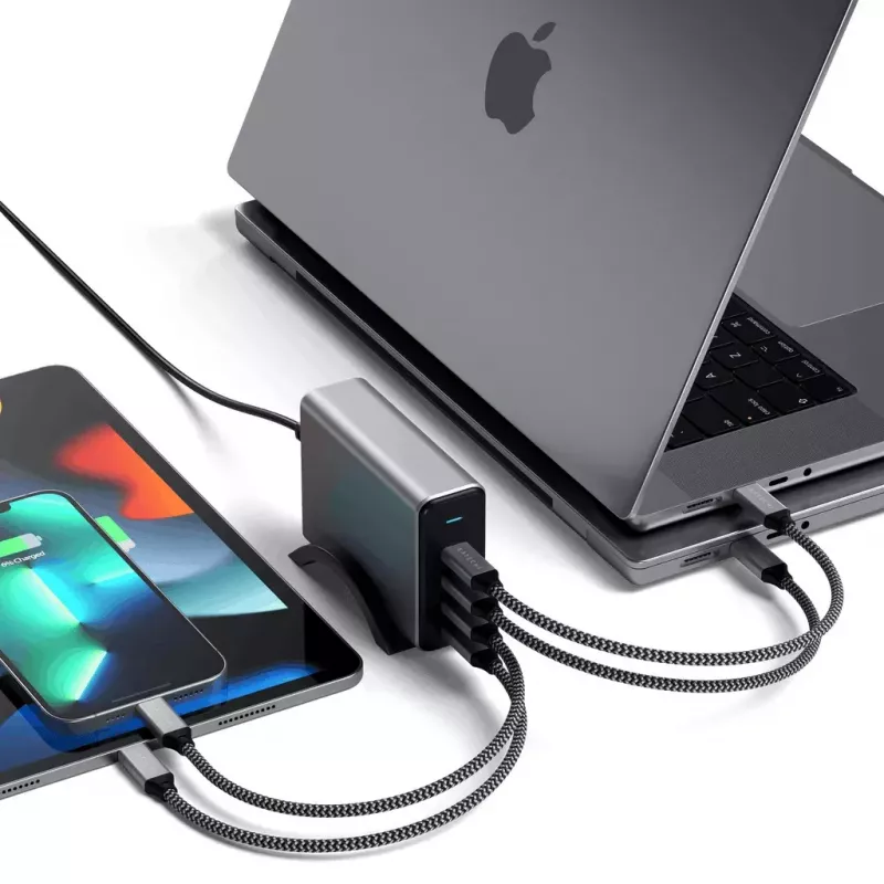 Satechi ST-UC165GM-EU yleispikalaturi 165 W 4× USB Type-C