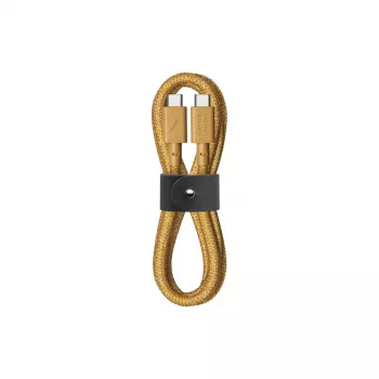 USB-C–USB-C-kaapeli Native Union Belt kaapeli 1,2 m keltainen
