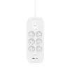 Pistorasialista Belkin Connect valkoinen 6 AC-pistorasiaa 2 m 650 J
