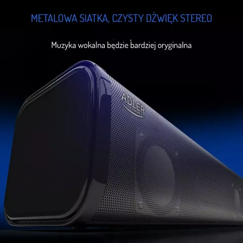 Kannettava Bluetooth-kaiutin Adler AD 1191 5W, langaton, kompakti, musta