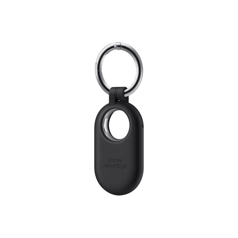 Samsung EF-PT560CBEGWW silikonikotelo Galaxy SmartTag2:lle karabiinirenkaalla, musta