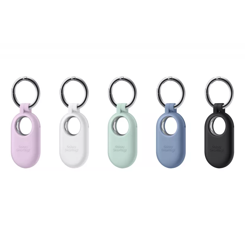 Samsung EF-PT560CBEGWW silikonikotelo Galaxy SmartTag2:lle karabiinirenkaalla, musta