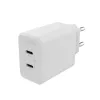 mophie-lisävaruste, verkkosovitin – USB-C-PD-DUAL-45W-GAN – valkoinen – EU (2x USB-C)