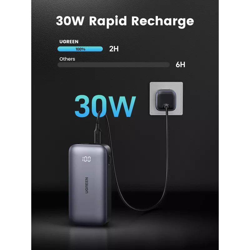 Kannettava varavirtalähde Ugreen 10000mAh Mini Quick Charging 30W