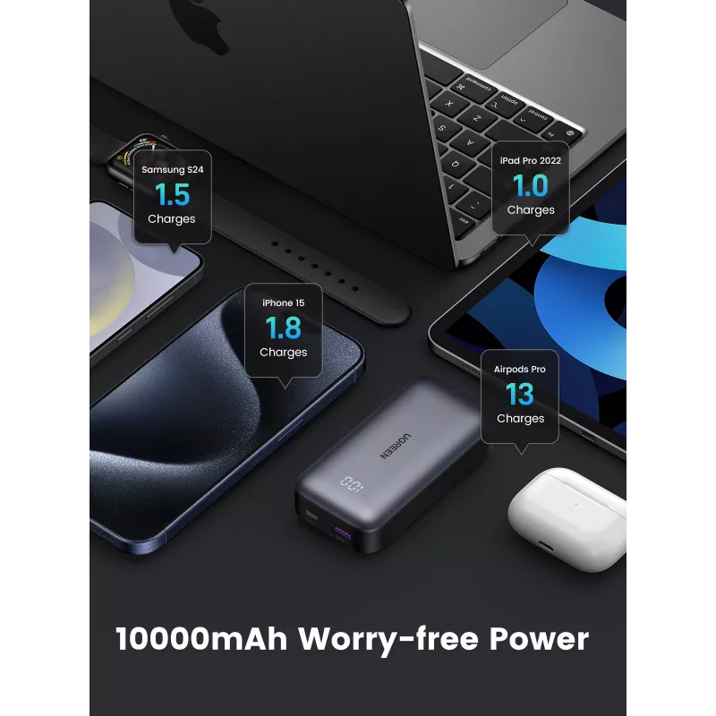 Kannettava varavirtalähde Ugreen 10000mAh Mini Quick Charging 30W