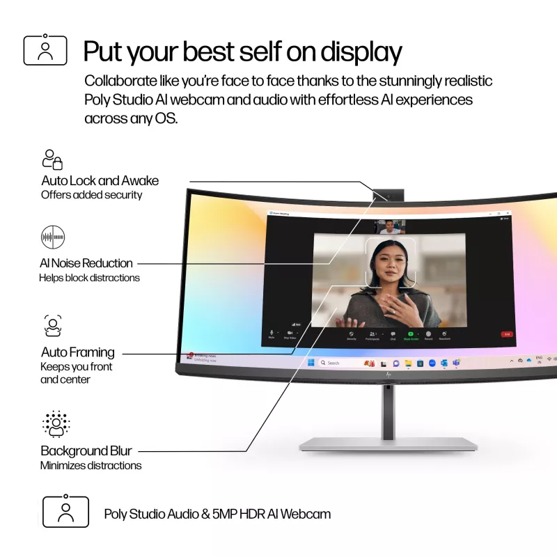 HP Series 7 Pro 34 tuuman WQHD-kokousnäyttö - 734pm