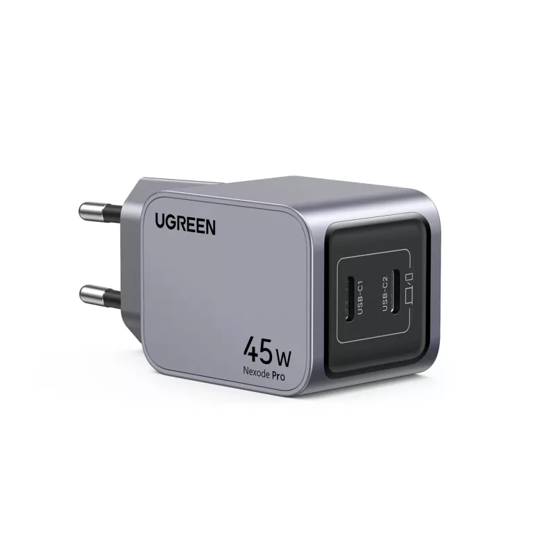 Ugreen 35008 mobiililaturi yleismalli harmaa AC-pikalataus sisäkäyttöön