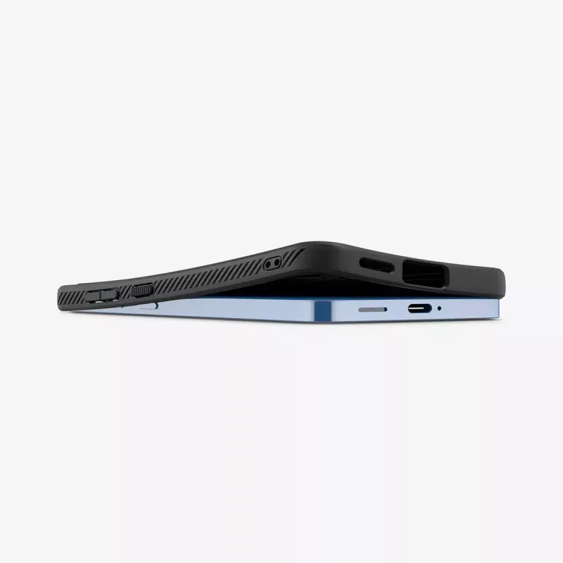 Suojakotelo Spigen Galaxy S25 Liquid Air mattamusta monokromaattinen