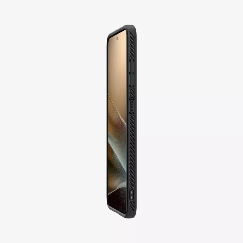Suojakotelo Spigen Galaxy S25 Liquid Air mattamusta monokromaattinen