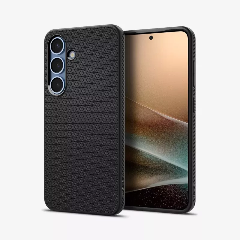 Suojakotelo Spigen Galaxy S25 Liquid Air mattamusta monokromaattinen