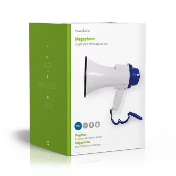 Megafoni Nedis MEPH150WT valkoinen sininen 15 W 150 m kantama