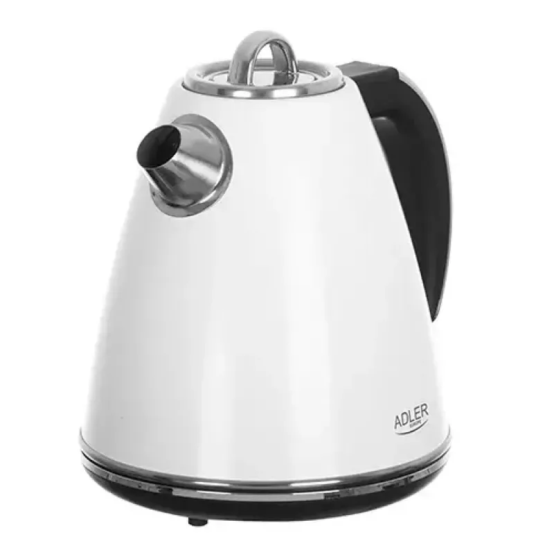Adler AD 1343 sähkökattila, 1,5 l, 1850 W, ruostumaton teräs, Strix, valkoinen